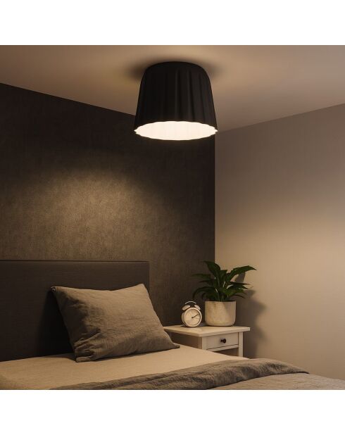 Plafonnier Madame Gres Noir Gris 29x40 cm