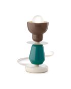 Lampe de Table Berimbau Moka + Azul 24x12 cm