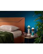 Lampe de Table Berimbau Moka + Azul 24x12 cm