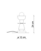 Lampe de Table Berimbau Moka + Azul 24x12 cm