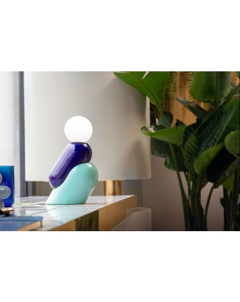 Lampe de table robot Tata Blue et bleu clair 10x22x23 cm
