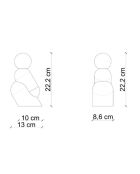 Lampe de table robot Tata Blue et bleu clair 10x22x23 cm