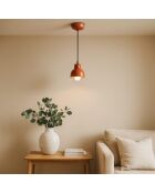 Lampe à Suspension Berimbau Pokè Orange 12x11 cm
