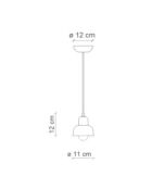 Lampe à Suspension Berimbau Pokè Orange 12x11 cm