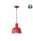 Suspension Caxixi Rouge Corail 26.5x22.5 cm