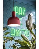 Suspension Caxixi Rouge Corail 26.5x22.5 cm