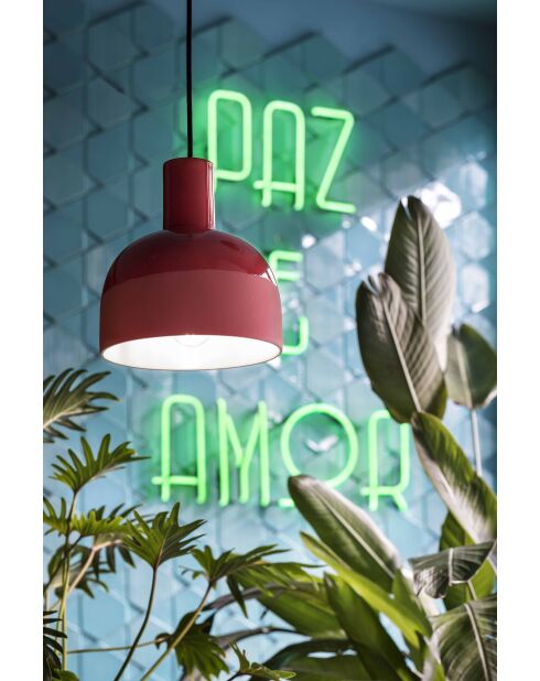 Suspension Caxixi Rouge Corail 26.5x22.5 cm