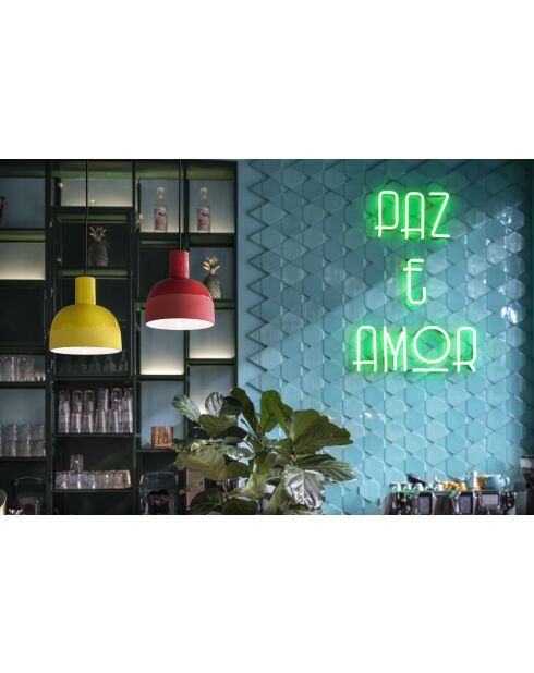 Suspension Caxixi Rouge Corail 26.5x22.5 cm