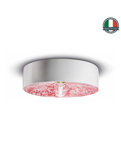 Plafonnier Pi Ming Rouge 11x40 cm