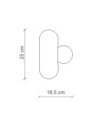 Lampada da parete Bumbum Brown 16,5x25 cm