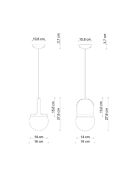 Suspension Habea jaune 16x27.6x16 cm