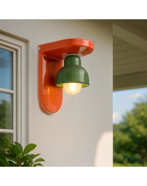 Applique Berimbau Pokè Orange + Feuille Verte 13x16.5x22 cm