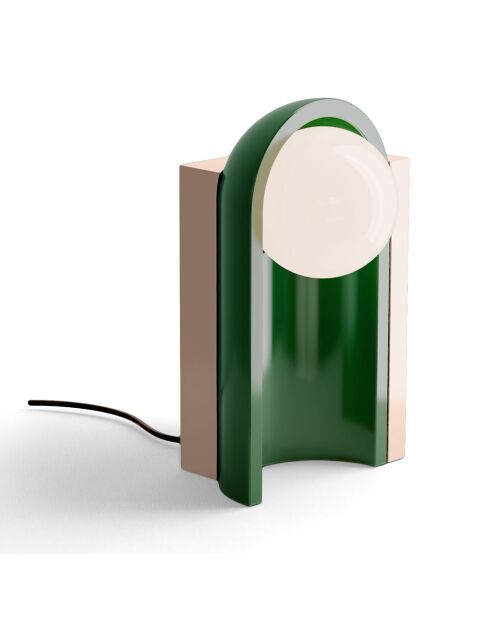 Lampe de table Cléo Gris sable et Vert Bali 25x42x23 cm