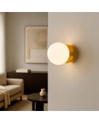 Lampada da parete gialla 16x22,5x16 cm