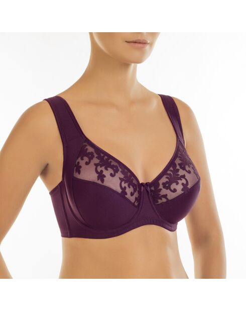 Soutien-gorge souple à armatures Alex-Sandra raisin noir