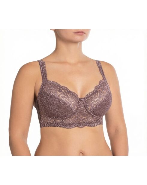 Reggiseno sagomato Viktoria rosa caffè con ferretto e coppe morbide