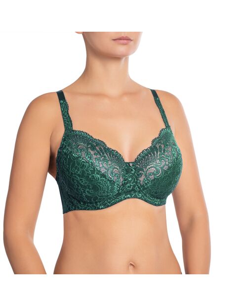 Reggiseno con ferretto morbido color smeraldo Viktoria