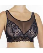 Soutien-gorge sans armatures Velvet Flora noir