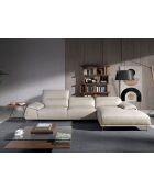 Tavolino quadrato in vetro/noce - 55x100x100 cm