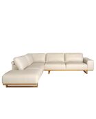 5-Sitzer-Ecksofa links sand/honig - 134x316x252 cm