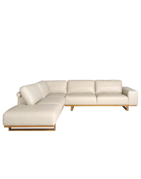 5-Sitzer-Ecksofa links sand/honig - 134x316x252 cm