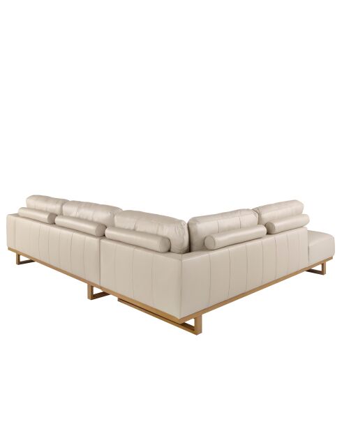 5-Sitzer-Ecksofa links sand/honig - 134x316x252 cm