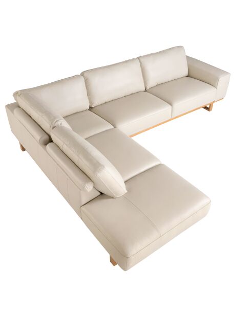 5-Sitzer-Ecksofa links sand/honig - 134x316x252 cm