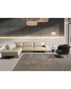 5-Sitzer-Ecksofa links sand/honig - 134x316x252 cm