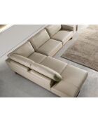 5-Sitzer-Ecksofa links sand/honig - 134x316x252 cm