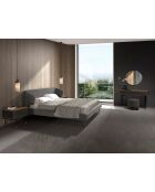 Table de chevet  gris foncé/noyer/or - 23x60x45 cm