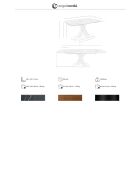 Tavolo da pranzo ovale allungabile noce/nero - 128x160x100 cm