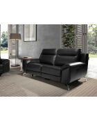 2-Sitzer-Relaxsofa aus schwarzem Stahl - 106x192x93 cm