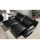 2-Sitzer-Relaxsofa aus schwarzem Stahl - 106x192x93 cm