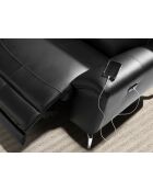 2-Sitzer-Relaxsofa aus schwarzem Stahl - 106x192x93 cm