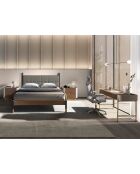 Bureau  beige/or/noyer - 35x140x50 cm