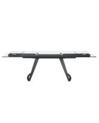 Mesa de comedor extensible rectangular negra/cristal - 139x180x100 cm