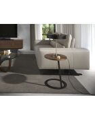 Tavolo angolare in noce/nero - 40x40x40 cm