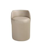 Pouf en simili vison/brun - 11x49x50 cm