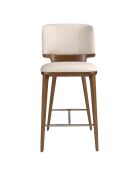 Tabouret  noix/crème - 15x51x55 cm