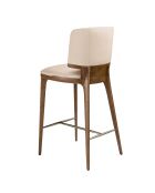 Tabouret  noix/crème - 15x51x55 cm