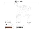 Chester 3-Sitzer-Sofa dunkelbraun/dunkler Stahl - 46x212x79 cm