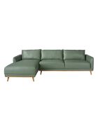 5-Sitzer-Sofa mit linkem Meridian grün/honigfarben - 103x295x160 cm
