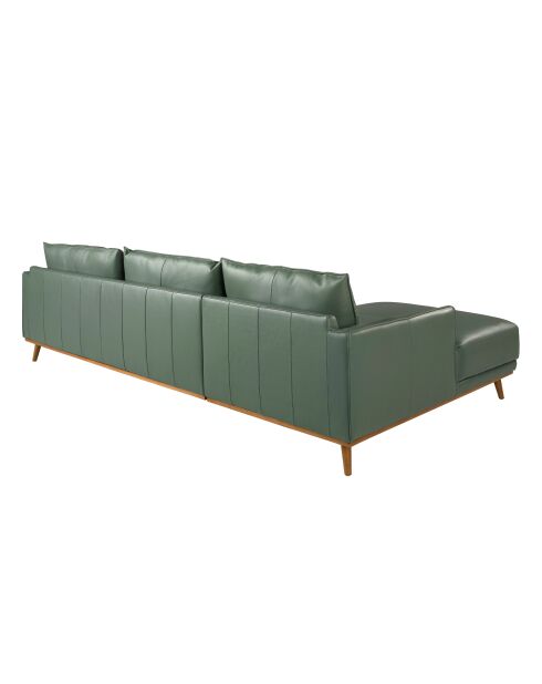 5-Sitzer-Sofa mit linkem Meridian grün/honigfarben - 103x295x160 cm