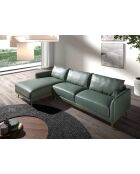 5-Sitzer-Sofa mit linkem Meridian grün/honigfarben - 103x295x160 cm