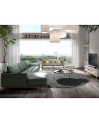 5-Sitzer-Sofa mit linkem Meridian grün/honigfarben - 103x295x160 cm