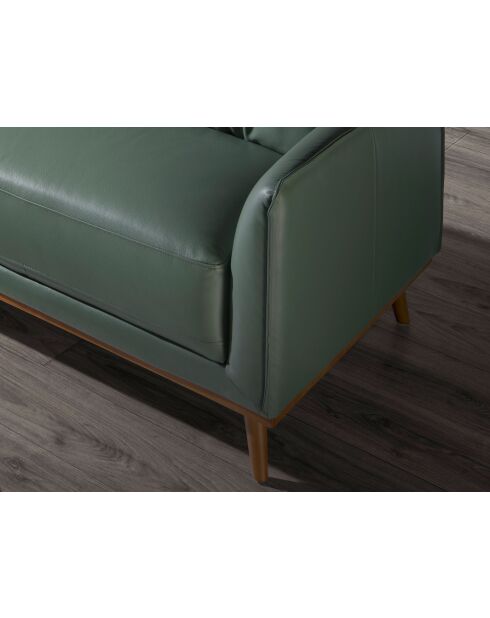 5-Sitzer-Sofa mit linkem Meridian grün/honigfarben - 103x295x160 cm