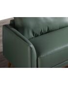 Divano a 5 posti con divano letto a destra verde/miele - 103x295x160 cm