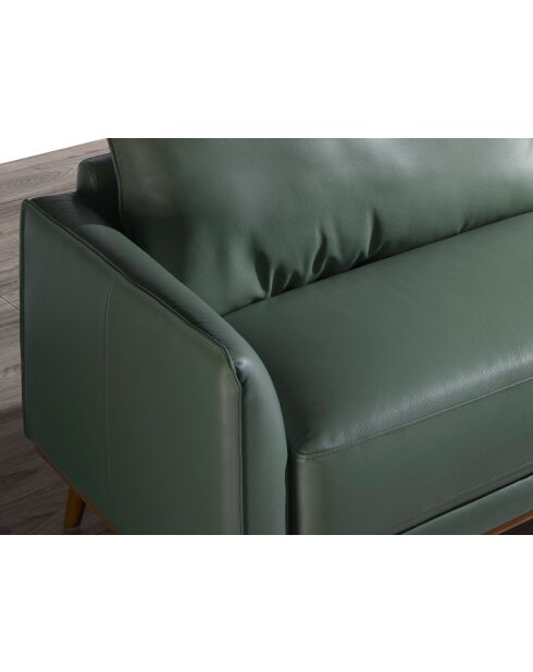 Divano a 5 posti con divano letto a destra verde/miele - 103x295x160 cm