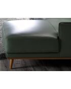 Divano a 5 posti con divano letto a destra verde/miele - 103x295x160 cm