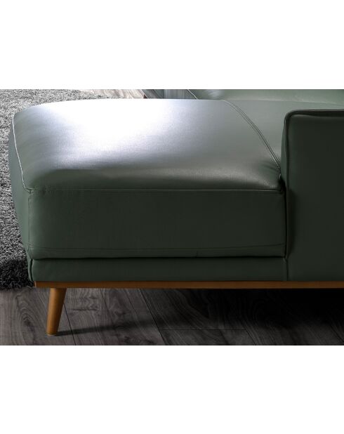 Divano a 5 posti con divano letto a destra verde/miele - 103x295x160 cm